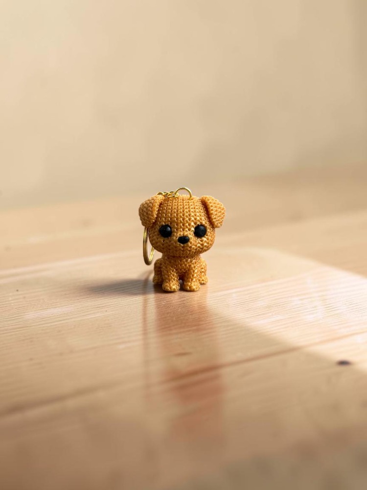 Örgü Dokulu Köpek Anahtarlık 3D Baskı PLA