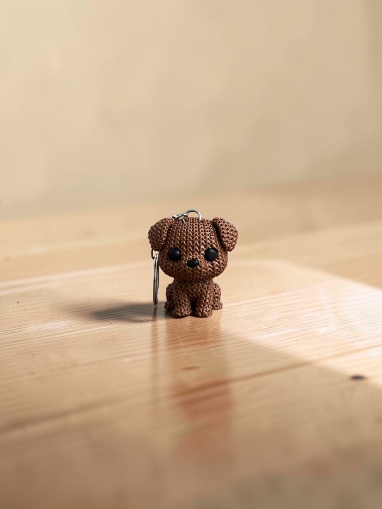 Örgü Dokulu Köpek Anahtarlık 3D Baskı PLA