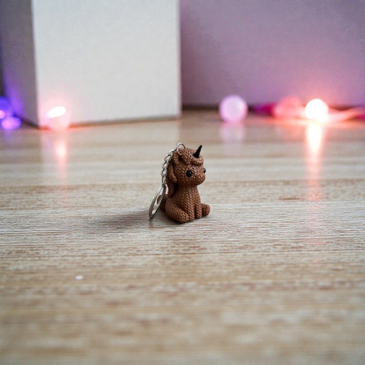 Örgü Dokulu Unicorn Anahtarlık 3D Baskı PLA
