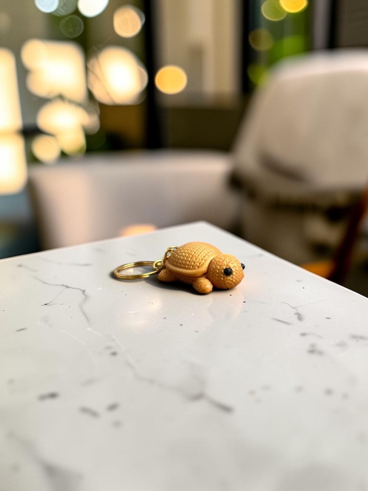 Örgü Dokulu Kaplumbağa Anahtarlık 3D Baskı PLA