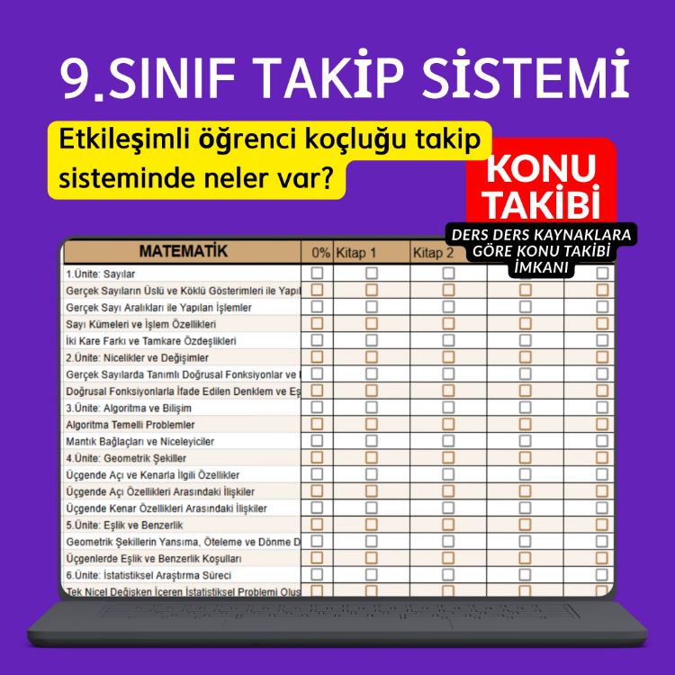9.SINIF TAKİP SİSTEMİ (Maarif Modele Uygun)
