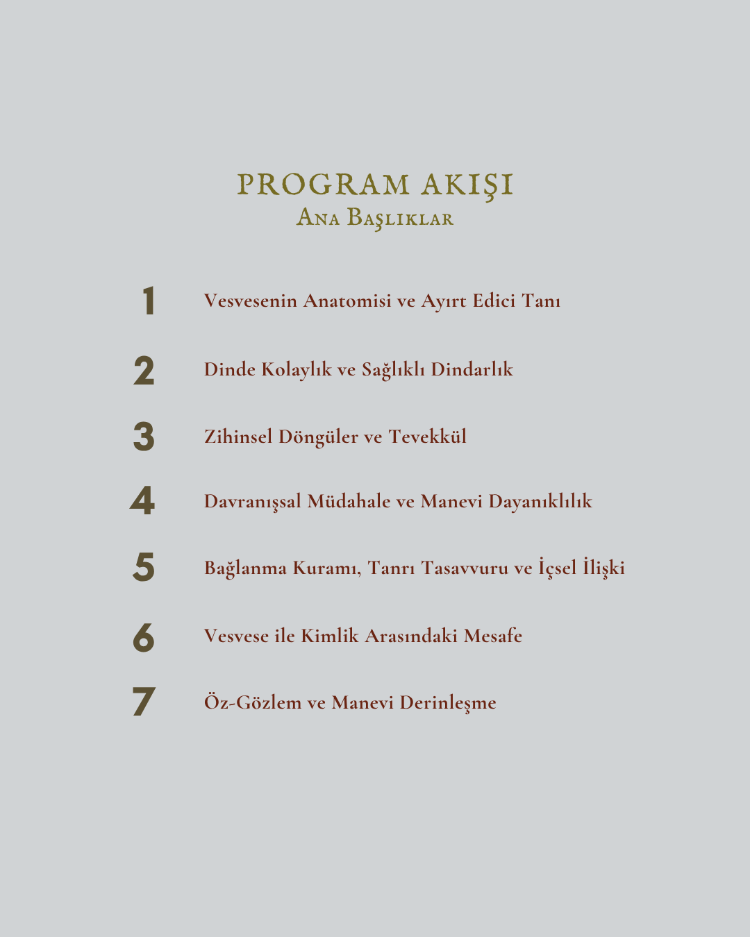 KAYIT - Vesvese ile Bütüncül Çalışma Programı