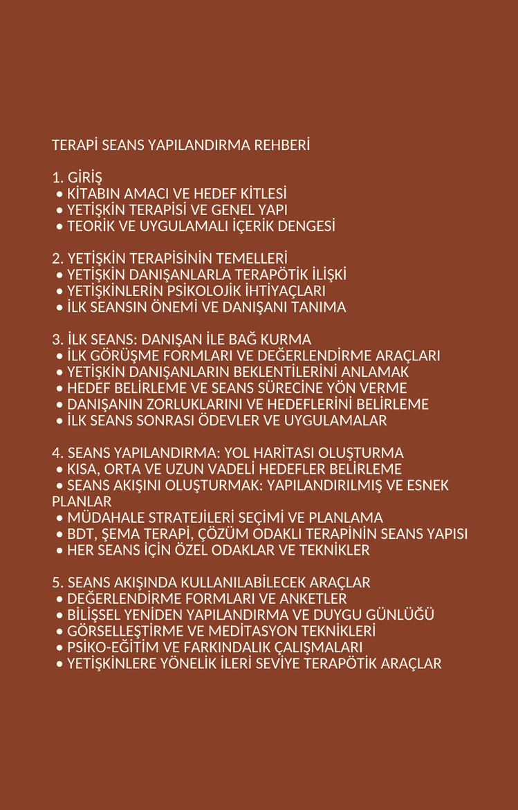 TERAPİ SEANS YAPILANDIRMA REHBERİ