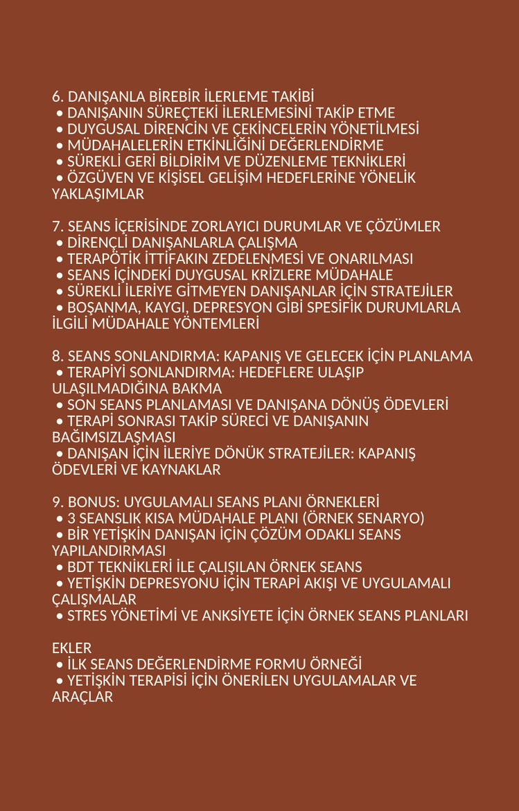 TERAPİ SEANS YAPILANDIRMA REHBERİ