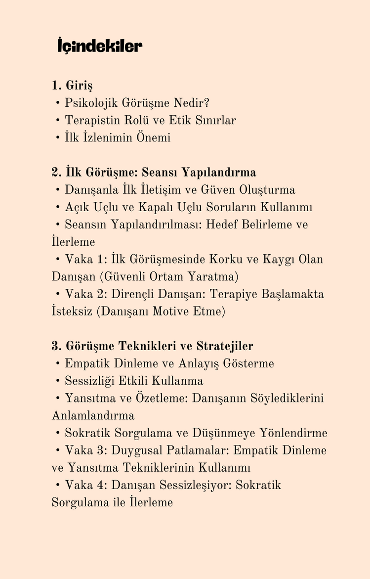 Psikolojik Danışmanlık Teknikleri Klavuzu