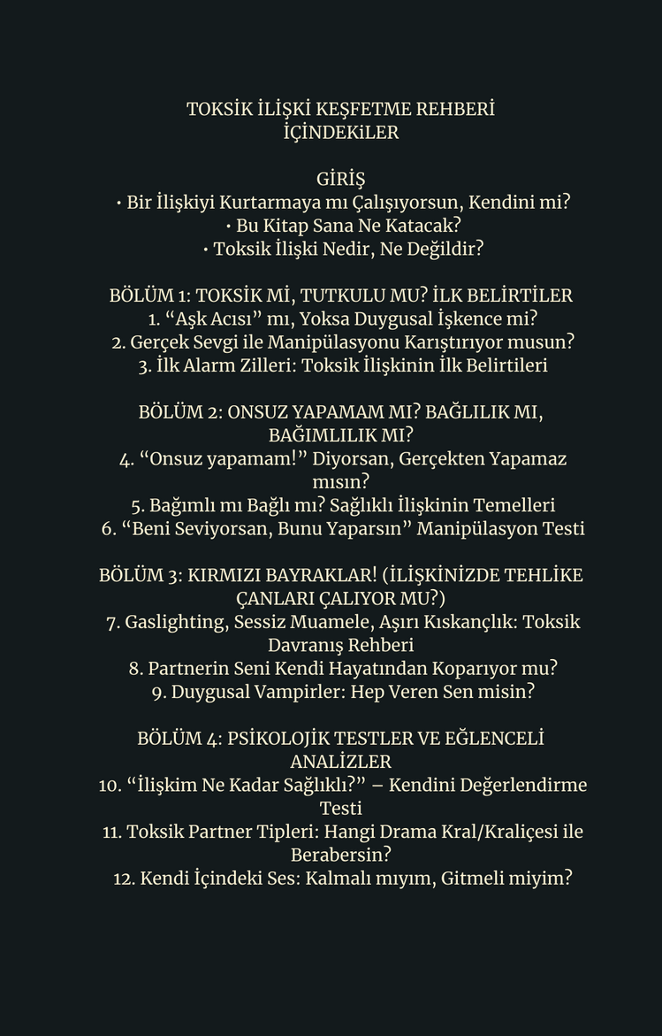 Toksik İlişki Keşfetme Rehberi
