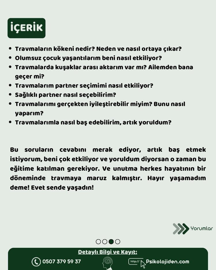 Travmaların Kökenini İncelemek ve Baş Etme Stratejileri Geliştirmek: Geçmişimde Ne Yaşadım?