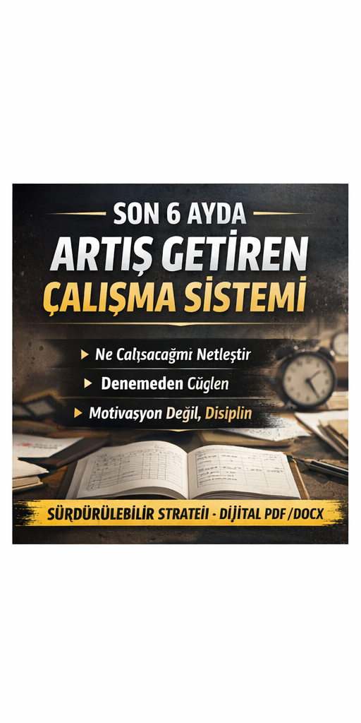 YKS “İlk 1000 Zihni” Stratejik Çalışma Rehberi + Formlar + Mikro Hatırlatma Sistemi)