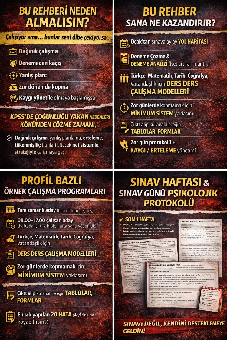 KPSS STRATEJİK ÇALIŞMA VE ZİHİNSEL DAYANIKLILIK REHBERİ