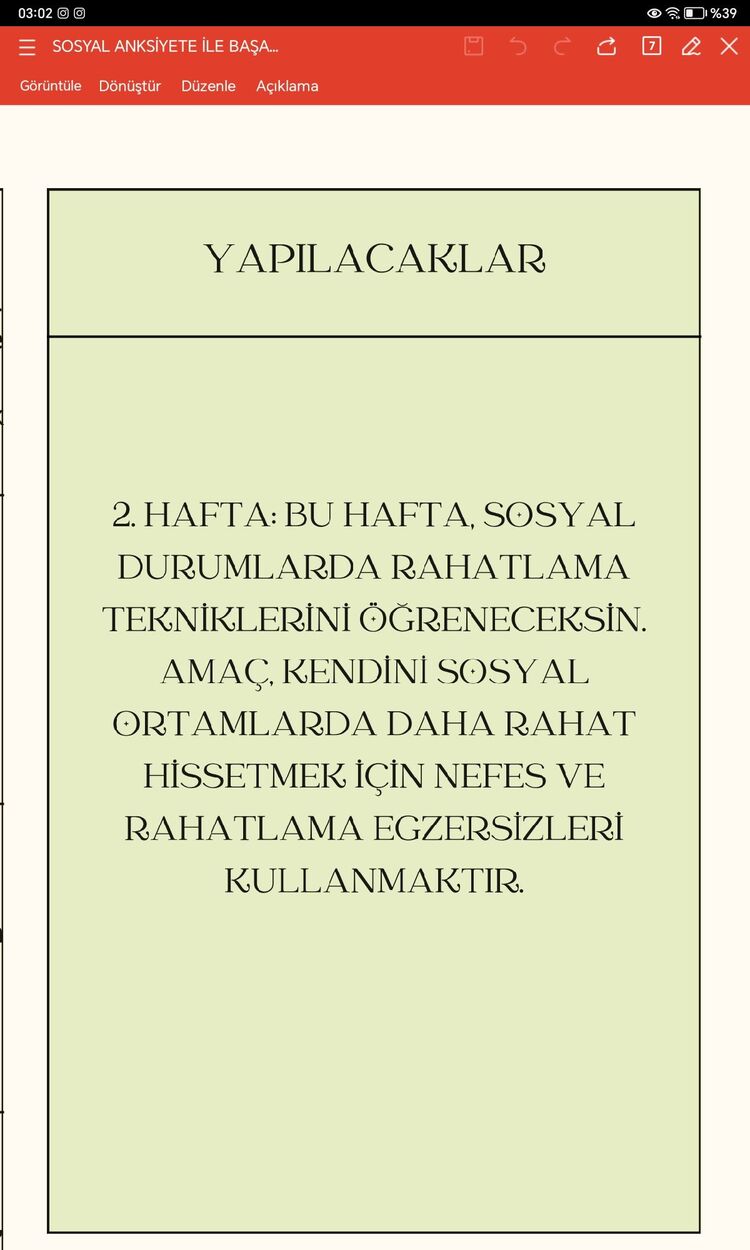 Sosyal anksiyete ile başa çıkmak için 6 haftalık plan