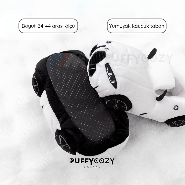 BMW M4 PANDUF BEYAZ™️ PUFFY COZY SNEAKERS PELUŞ TERLİK