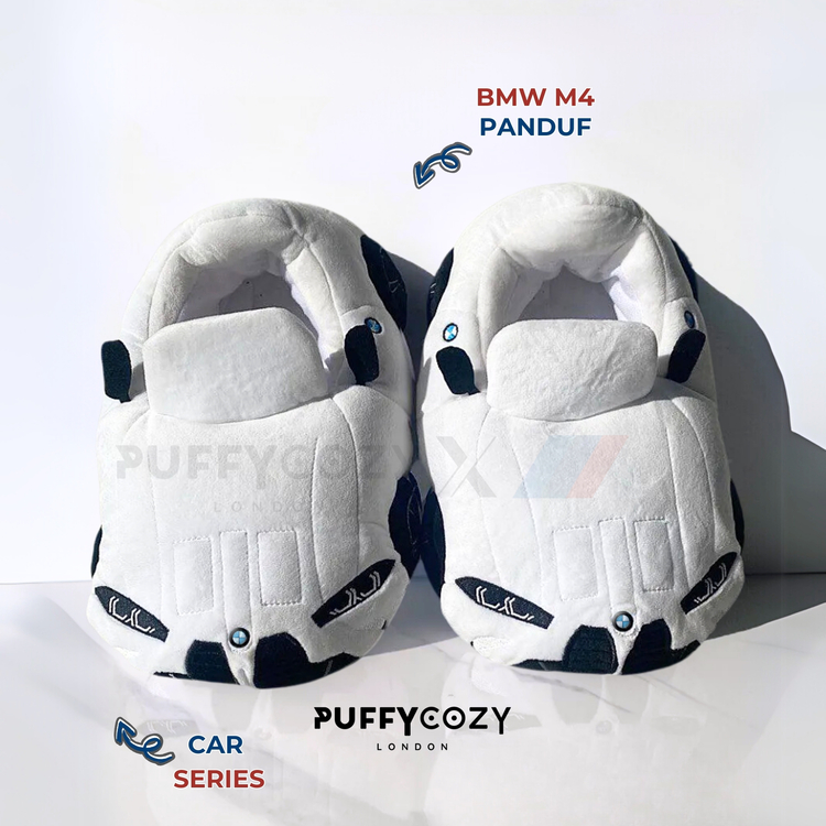 BMW M4 PANDUF BEYAZ™️ PUFFY COZY SNEAKERS PELUŞ TERLİK
