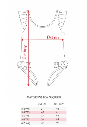 Kız Çocuk Balık Desenli Mayo