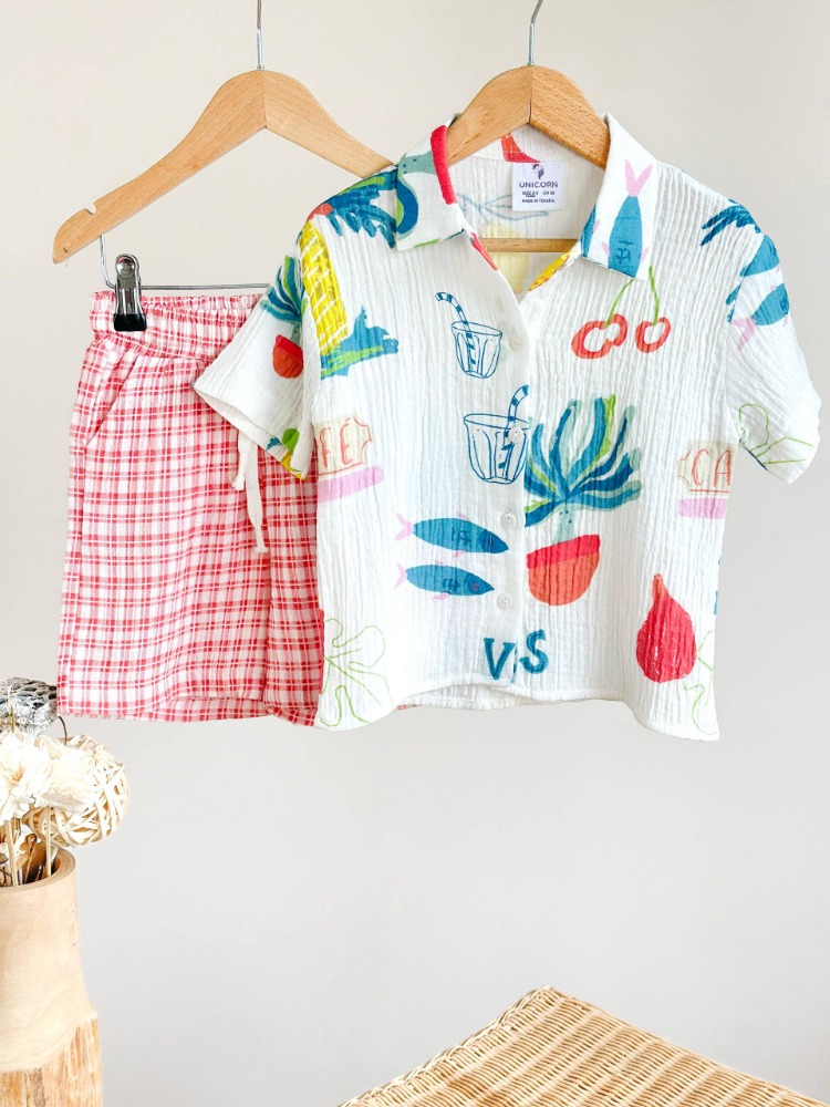 Summer Enjoy Müslin Unisex Takım