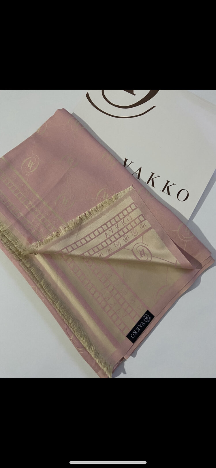 Vakko Çift Taraflı Kaşmir İpek Şal Pembe