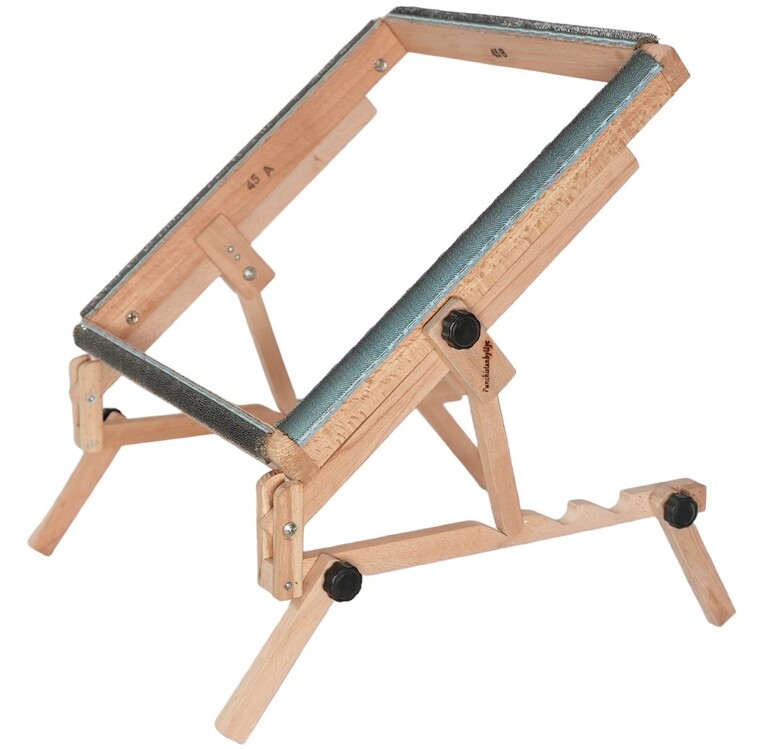 Kasnak Tutucu Ahşap Şezlong Stand (20cm ile 60cm arası tüm iğneli/telli kasnak bağlanabilir)