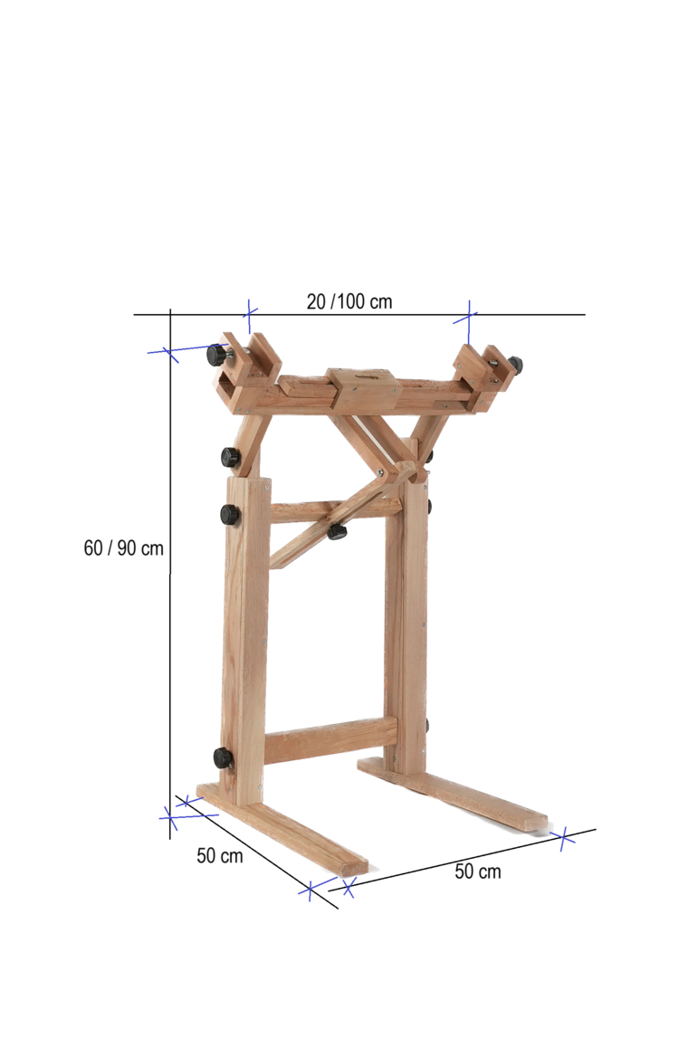 100cm Ayarlı Ayaklı Kasnak Tutucu Stand (20cm-100cm arası tüm köşeli kasnaklar) )