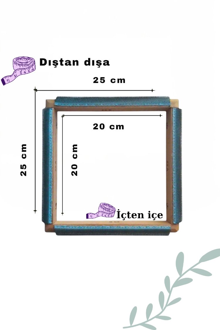 20x20cm Kombinasyon Özellikli Punch ve Tüm Nakışlara Uygun İğneli/Telli Kasnak KILIF HEDİYE