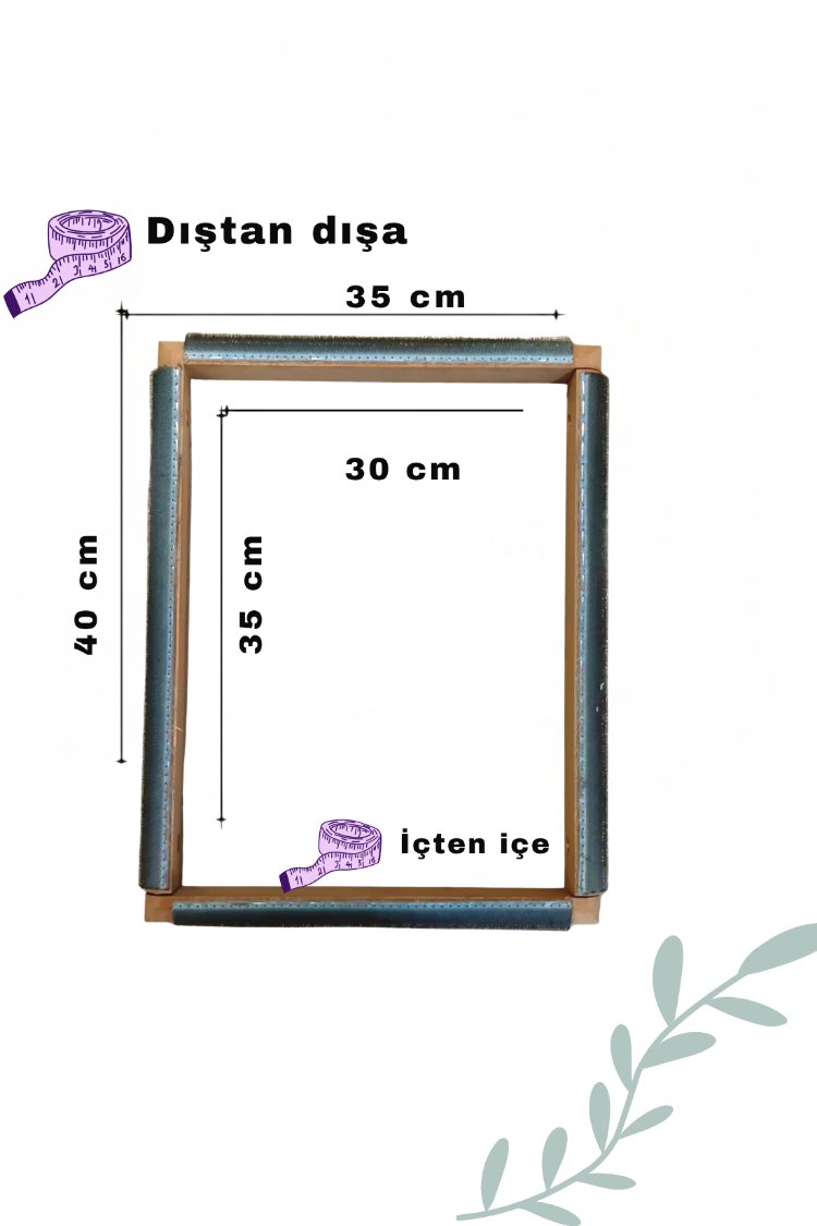 35x30cm Kombinasyon Özellikli Punch ve Tüm Nakışlara Uygun İğneli/Telli Kasnak KILIF HEDİYE