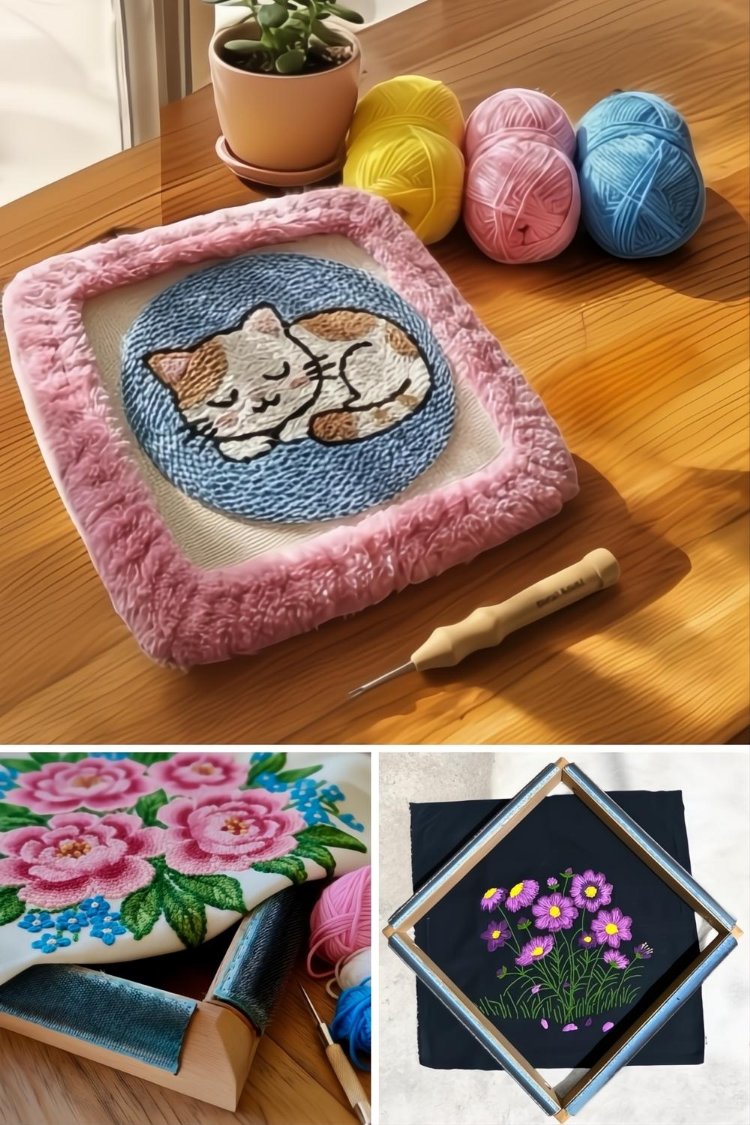 70x70cm Kombinasyon Özellikli Punch ve Tüm Nakışlara Uygun İğneli/Telli Kasnak KILIF HEDİYE