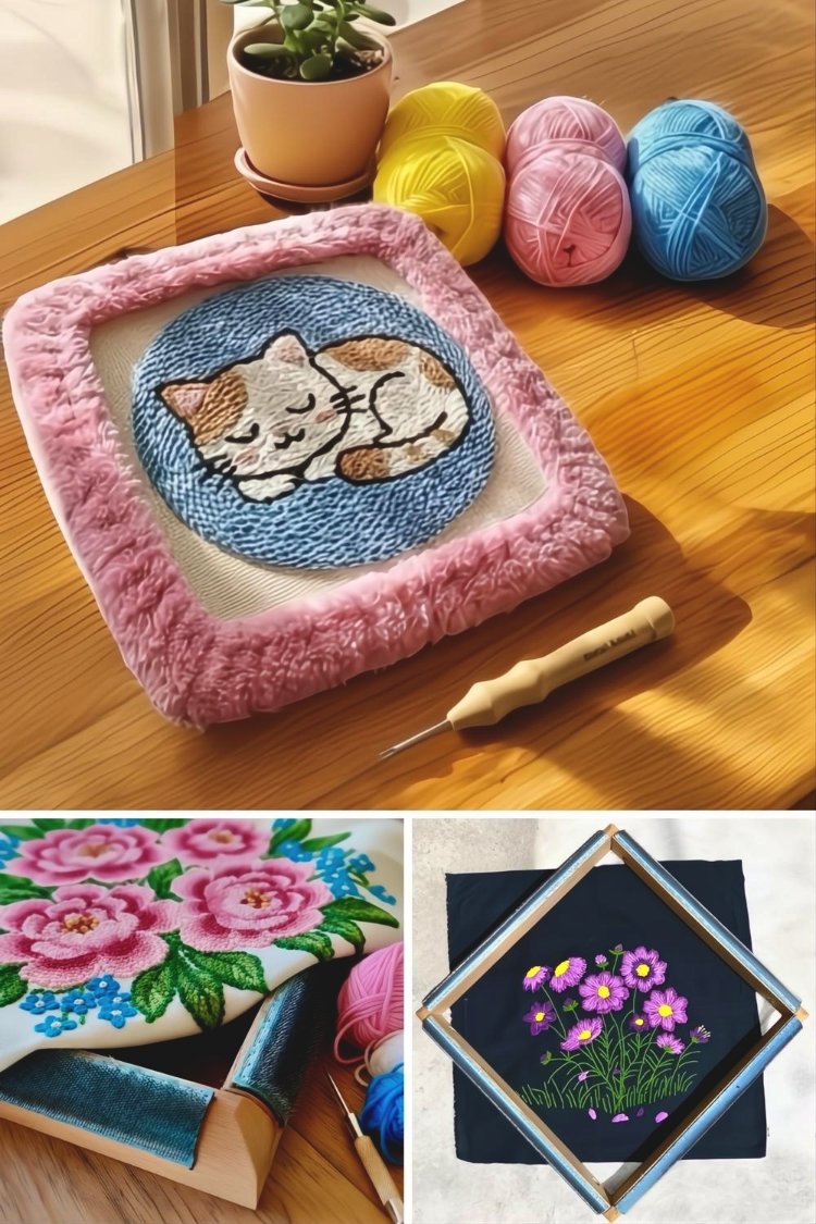 25x25cm  Kombinasyon Özellikli Punch ve Tüm Nakışlara Uygun İğneli/Telli Kasnak KILIF HEDİYE