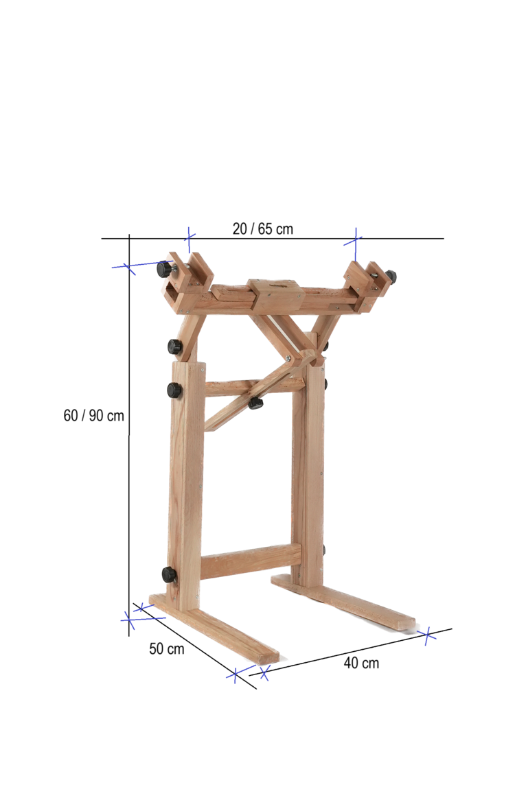 65cm Ayarlı Ayaklı Kasnak Tutucu Stand (20cm-65cm arası tüm köşeli kasnaklar)