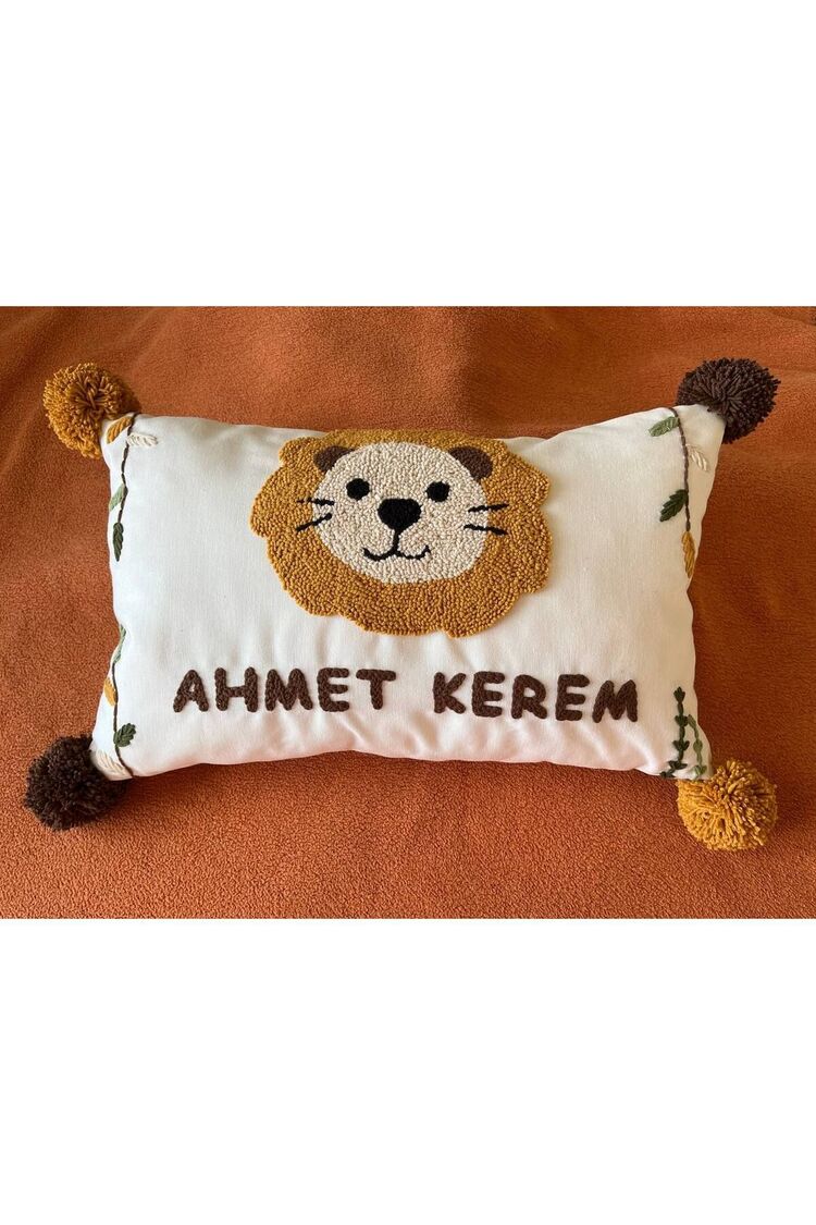 Işlemeli Isimli Kapı Süsü Ve Takı Yastığı Takımı,bebek Hediyelik (İÇ DOLGUSUZ)