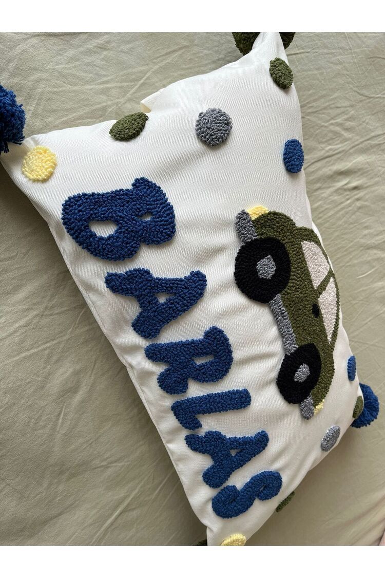 Bebek Dekoratif Kırlent/isimli Bebek Takı Yastığı /bebek Dekoratif Yastık Kılıfı/ Punch Nakışlı