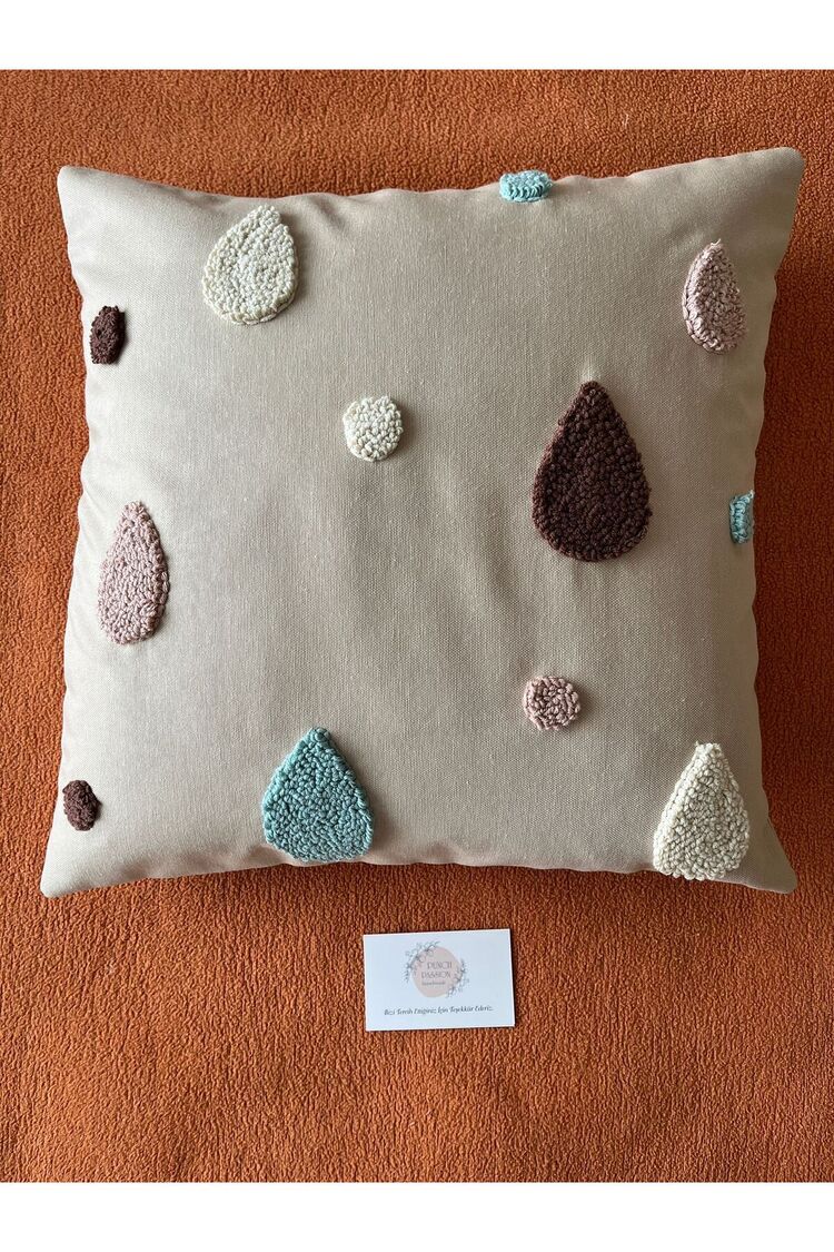 İsimli Bebek Takı Yastığı Dekoratif Yastık Kılıfı Punch Nakışlı İçi Dolgusuz-40x40