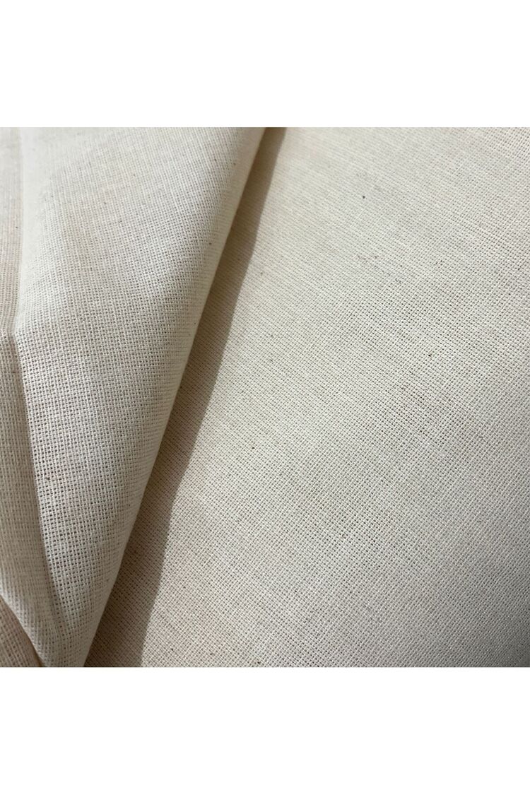 46 Tel %100 Pamuk 1.kalite Amerikan Bezi, Ham Bez, Keten Kumaş, Punch Kumaşı (100 CM X 220 CM) Krem