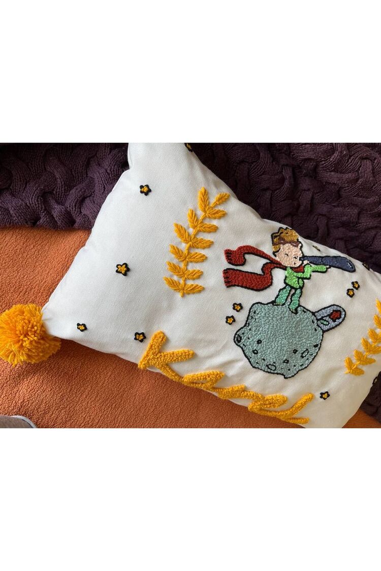İsimli Bebek Takı Yastığı Dekoratif Yastık Kılıfı Punch Nakışlı İçi Dolgusuz-30x50