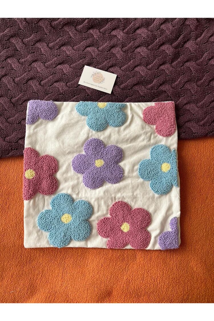 İsimli Bebek Takı Yastığı Dekoratif Yastık Kılıfı Punch Nakışlı İçi Dolgusuz-35x35