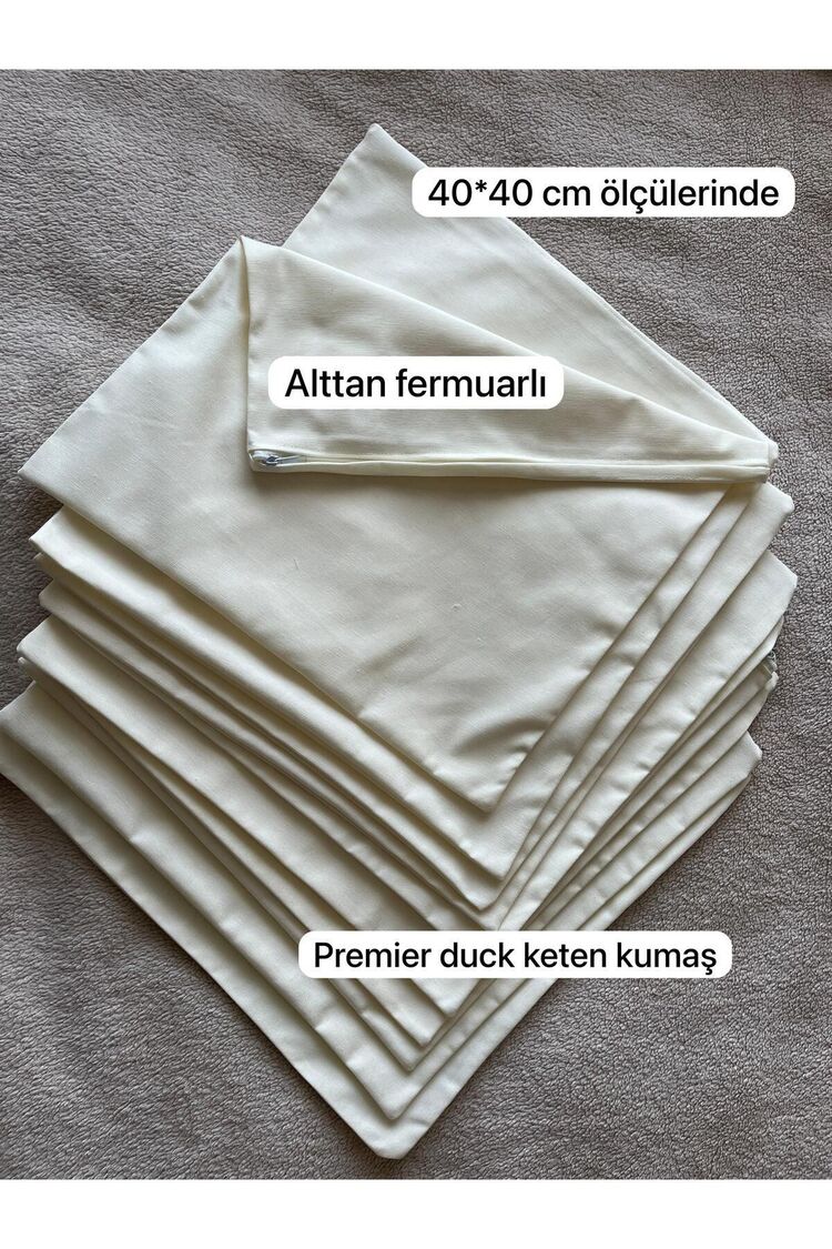 Premier Duck Keten Kırlent Kılıfı (10 adet)/ Punch işleme yapılabilir kılıf/ İşlemeye hazır kılıf