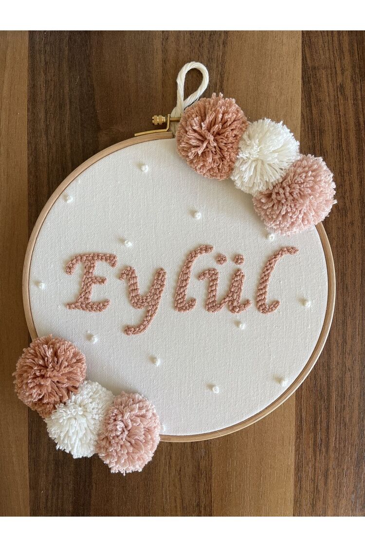 30 Cm Bebek/çocuk Odası Isimli Kapı Süsü/punch Nakis Duvar Panosu/bebek Hediyelik Hastane Kapı Süsü