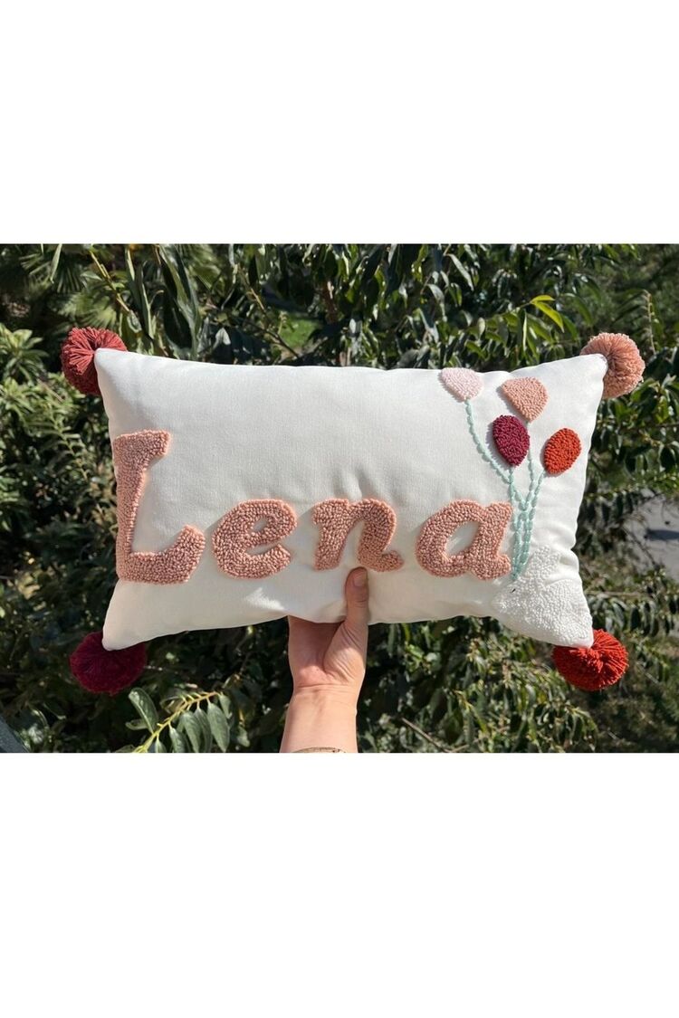 Bebek Dekoratif Kırlent/isimli Bebek Takı Yastığı /bebek Dekoratif Yastık Kılıfı/ Punch Nakışlı