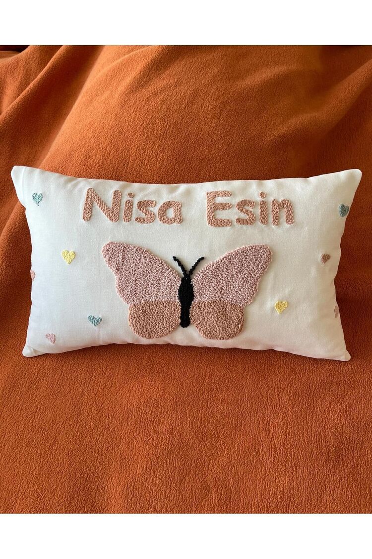 Bebek Dekoratif Kırlent/isimli Bebek Takı Yastığı /bebek Dekoratif Yastık Kılıfı/ Punch Nakışlı