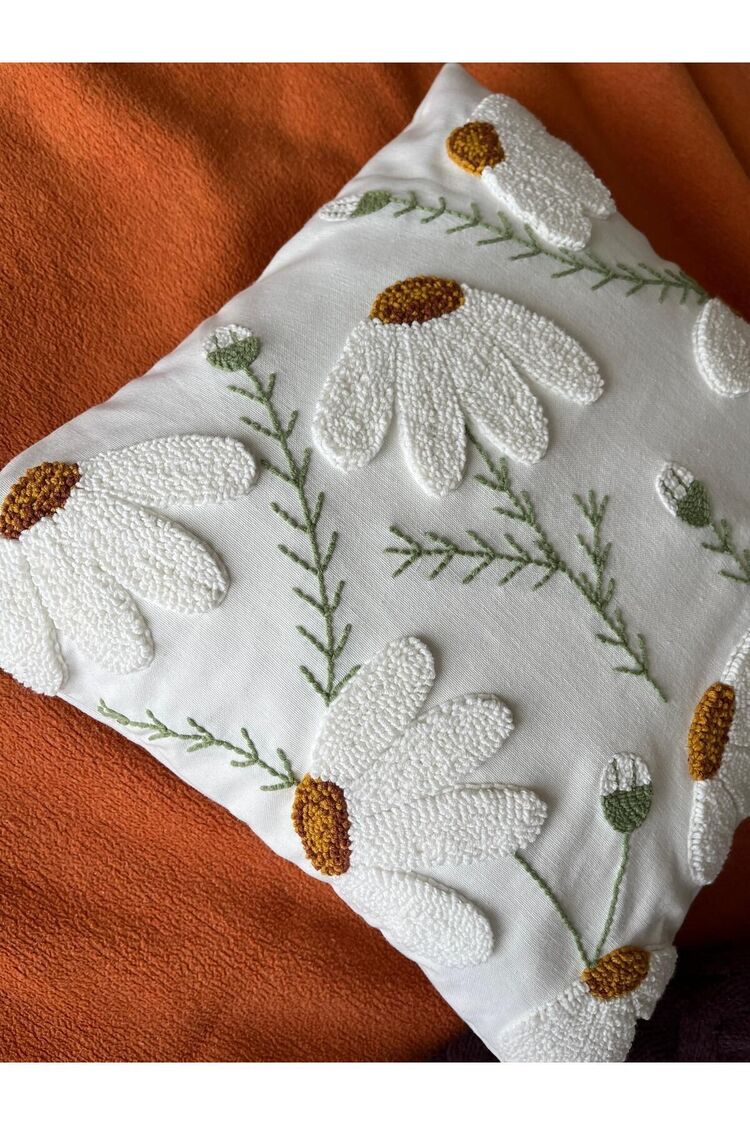 Bebek Odası Dekoratif Kırlent Kılıfı, Punch Işlemeli, Dekoratif Kırlent, Dekoratif Yastık Kılıfı