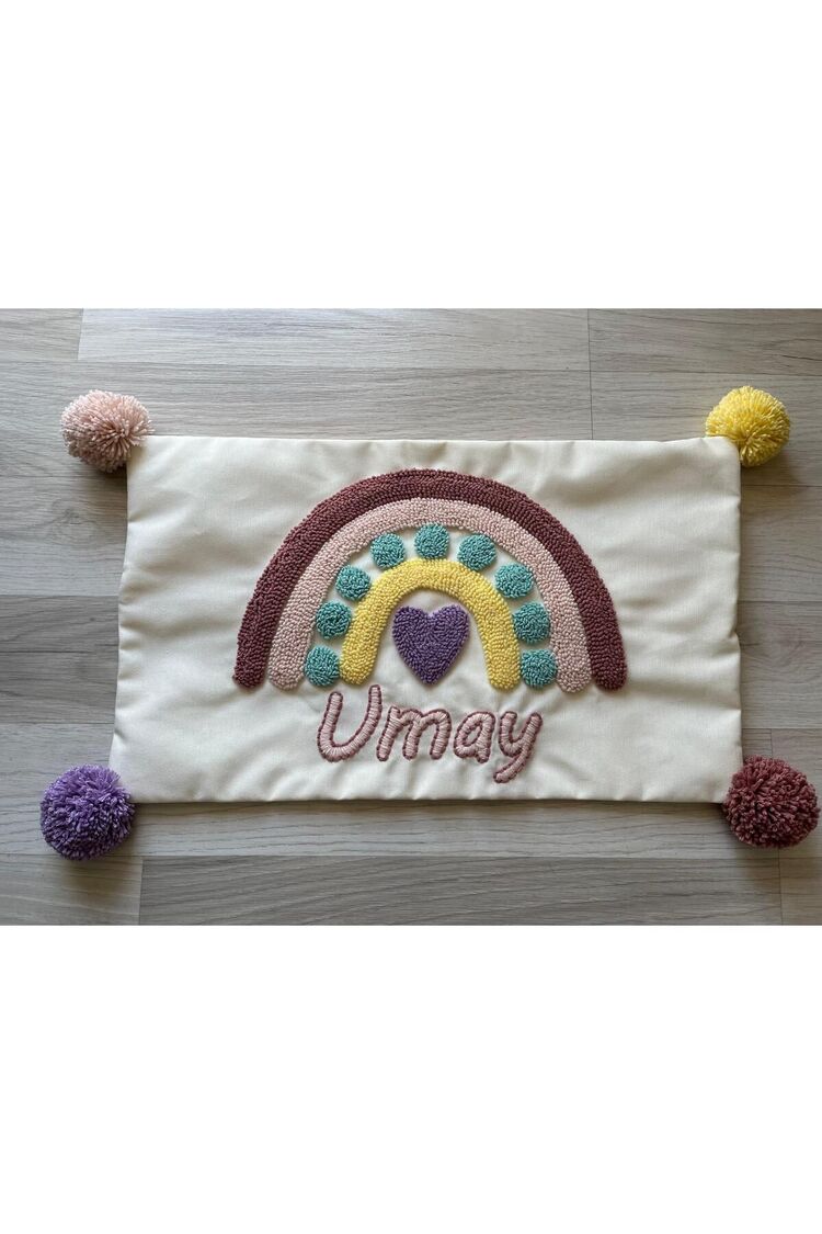 Bebek Dekoratif Kırlent/isimli Bebek Takı Yastığı /bebek Dekoratif Yastık Kılıfı/ Punch Nakışlı