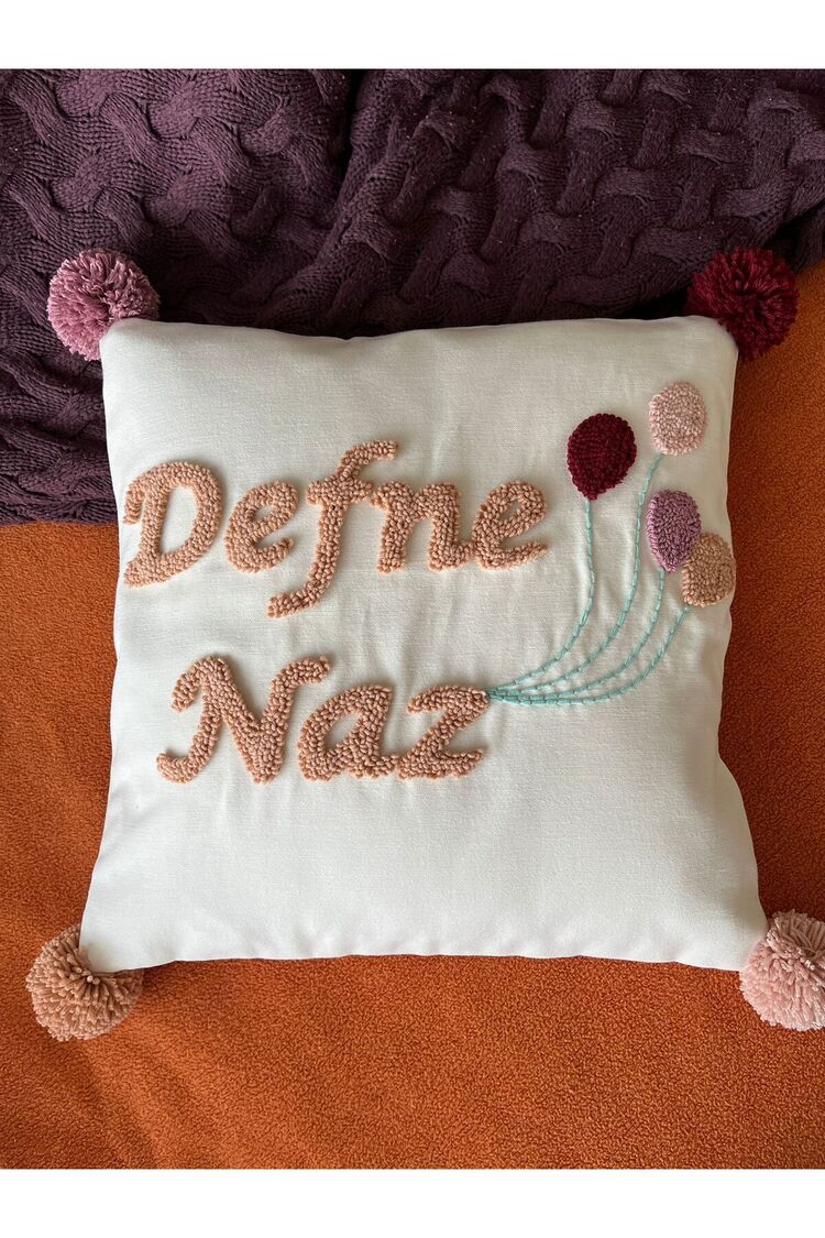 Bebek Dekoratif Kırlent/Bebek Takı Yastığı /Bebek Dekoratif Yastık Kılıfı/ Punch Nakışlı