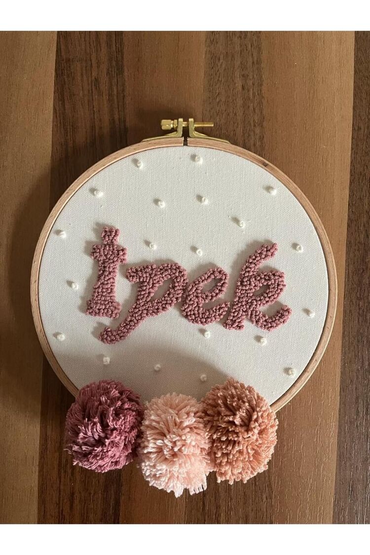 27,5cm Bebek/çocuk Odası Isimli Kapı Süsü/punch Nakis Duvar Panosu/bebek Hediyelik Hastane Kapı Süsü