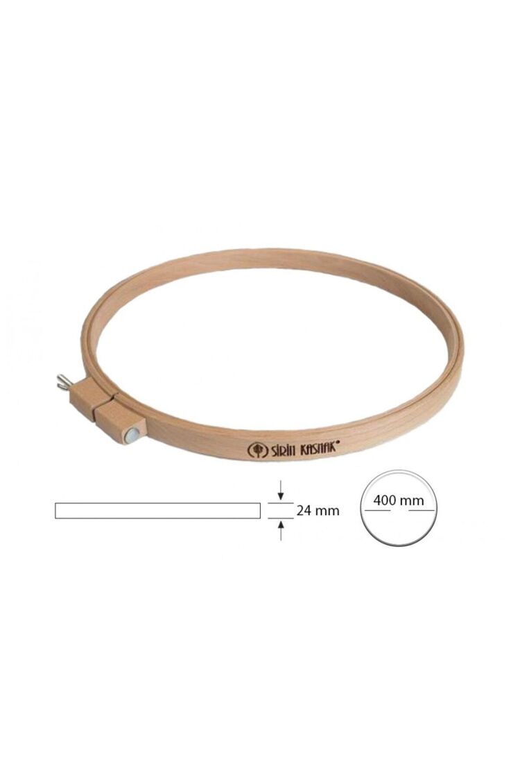Kasnak Vidalı Ahşap Yuvarlak Nakış Kasnağı /punch Kasnağı, Yorgan Kasnak (40 CM)