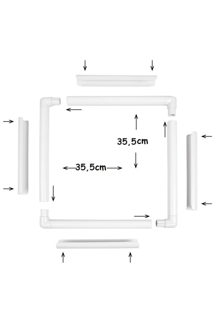 CALIN Plus Nakış Kasnağı /35,5 cm x 35,5 cm Plastik Nakış Kasnağı (Mor)/Calin Kasnak / Punch Kasnağı