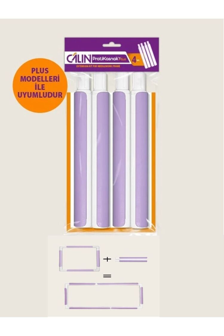 Câlın Pratikasnak Plus 4’lü Uzatma Aparatı 18,5cm Lila / Nakış Kasnağı uzatma / Calin kasnak uzatma