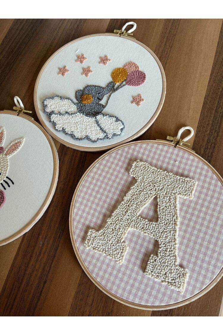 21.5cm 3 Lü Set Bebek/çocuk Odası Duvar Süsü/punch Nakis Duvar Panosu/bebek Hediyelik/hastane