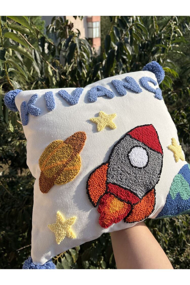 Bebek Dekoratif Kırlent Kılıfı/isimli Bebek Takı Yastığı /bebek Dekoratif Yastık Kılıfı/ Punch Nakış