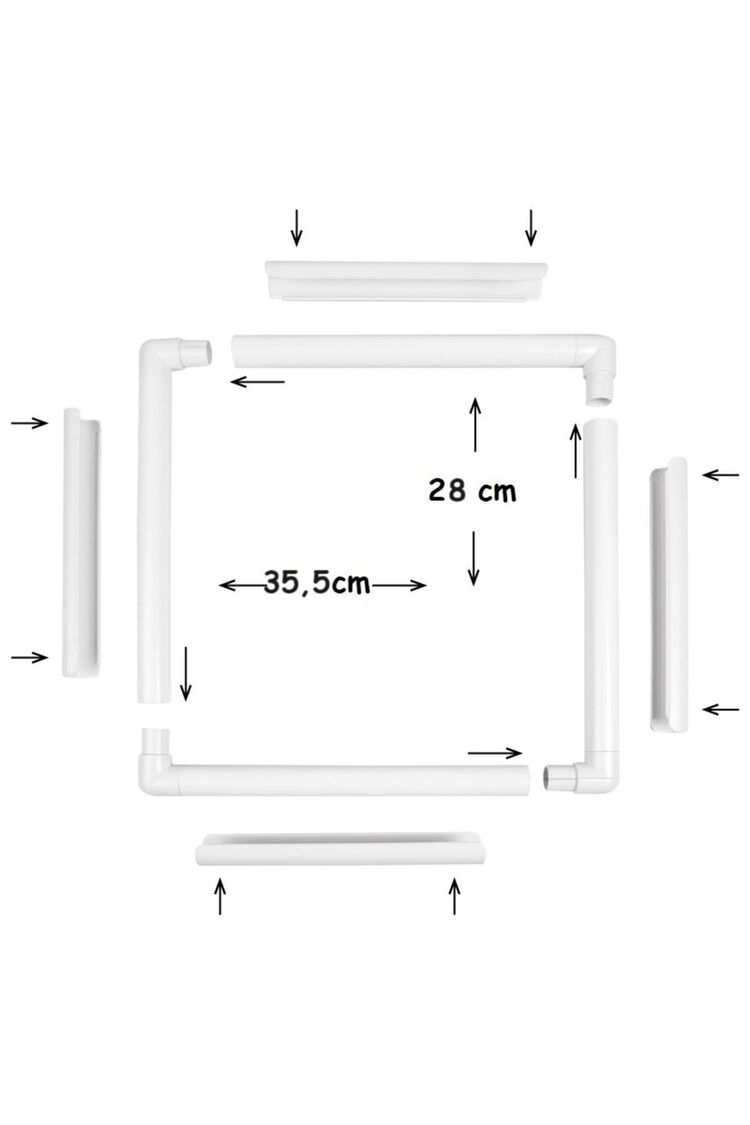 CALIN Plus Nakış Kasnağı / 28 cm x 35,5 cm Plastik Nakış Kasnağı (Mor)/ Calin Kasnak / Punch Kasnağı