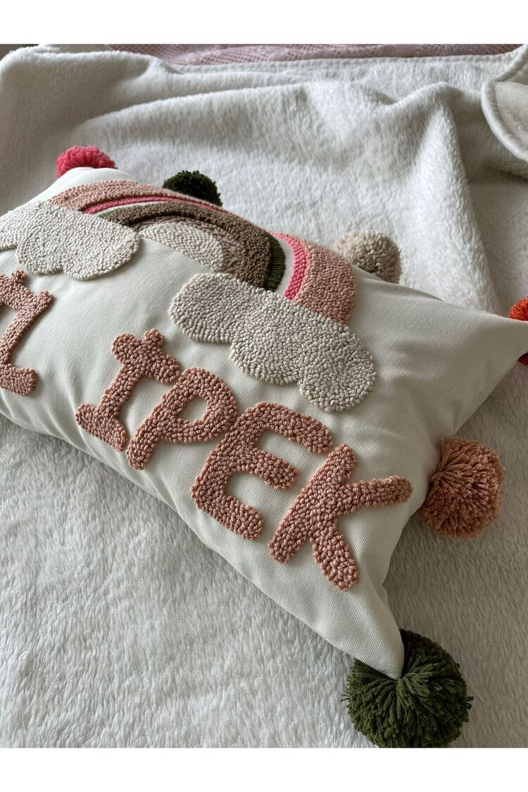 Bebek Dekoratif Kırlent/ Isimli Bebek Takı Yastığı /bebek Dekoratif Yastık Kılıfı/ Punch Nakışlı