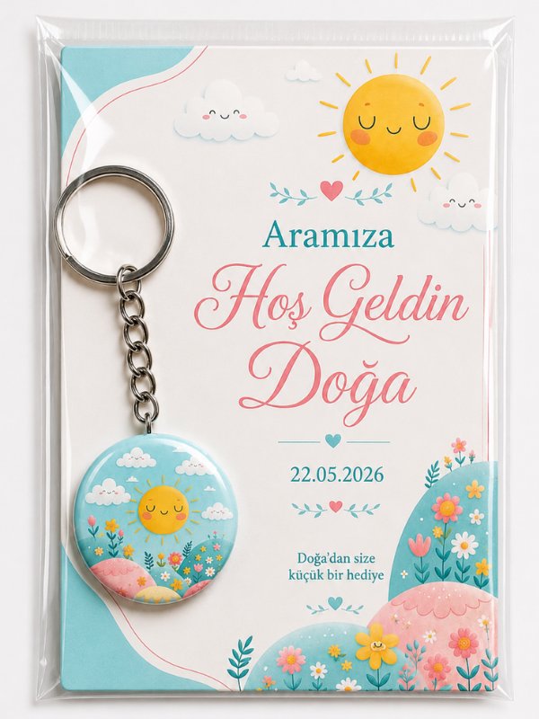 Hediyelik Set-1 Kişiye Özel 20 Adet İsimli Anahtarlık, Bebek Çocuk Doğum Günü Yenidoğan Mevlit Hediy