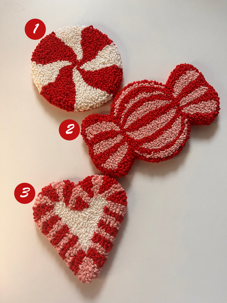 Candy Cane Mug Rug
