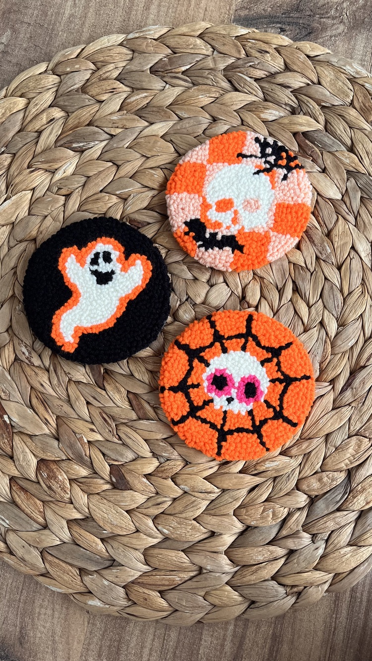 Pumpkin Boo Halloween Coasters